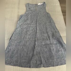❤️2/$50❤️[S]Rachel Ashwell Blue Gray Sleeveless Linen Tank Dress